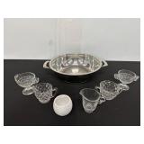 Assorted Glass and Metal Tableware Set