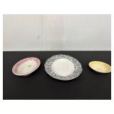 Set of Three Ceramic Decorative Plates, Mixed...