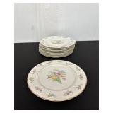Set of Jackson Featherweight China Floral Plates