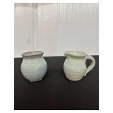 Pair of Handmade Ceramic Vessels
