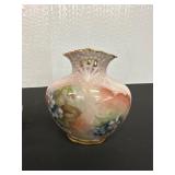 Antique Bavarian Hand-Painted Sugar Bowl and Vase
