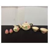 Gladding, McBean & Co. Tea Set with Floral Design