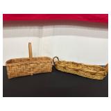 Set of Two Woven Decorative Baskets