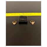 Vintage Gold Tone Rhinestone Rings