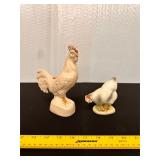 Vintage Hull Ceramic Roosters set of 2