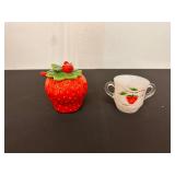 Vintage Ceramic/Glass Strawberry Jars