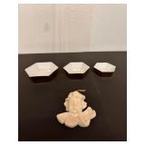 Vintage Ceramic Angel Cherub Head & Trinket Dishes