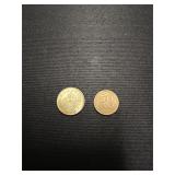 Set of Two Romanian Coins