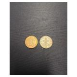 Two British Coins Featuring Elizabeth II