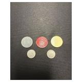 Collection of Vintage Sales Tax Tokens