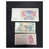 Collection of Three Banknotes