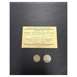 1946 Ecuador 5 Centavos and 10 Centavos Coin Set