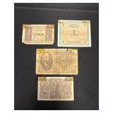 Set of Italian Banknotes from the Kingdom of Italy