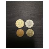 Lot of Four Austrian Coins of Various...