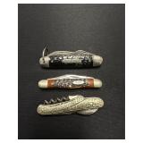 Set of Three Vintage Pocket Knives