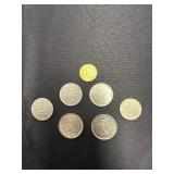 Collection of Seven Pieces of French Coinage