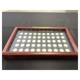 Wood-framed Statehood Quarters Display Case