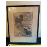 Pencil Sketch Titled ï¿½Sunset from La Cabana'