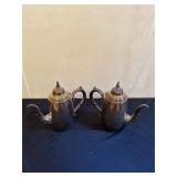 Two WMA Rogers Silver-Plated Tea Pots