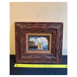 Oil Painting of Harbor Scene Signed 'Moreno'