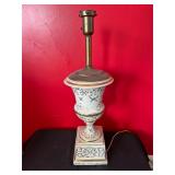 Porcelain Lamp Base with Gold Accent Detailing