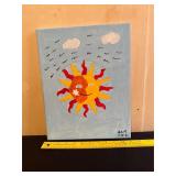 Hand-Painted Canvas Artwork by L.J.C., 2017