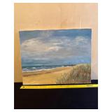 Landscape Painting on Canvas Depicting Beach Scene