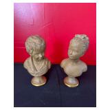 Pair of Borghese Plaster Bust Sculptures