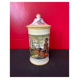 Italian Ceramic Canister w Boston Tea Party Motif