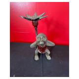 Brass and Resin Monkey Candleholder