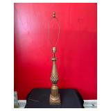 Brass Table Lamp with Twisted Column Design
