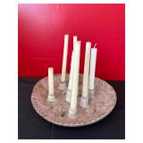 Large Stoneware Candle Holder