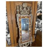 Ornate Gold Leaf Wall Mirror with Decorative Frame