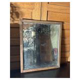 Wood-Framed Rectangular Wall Mirror