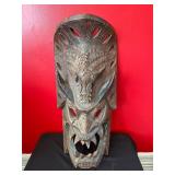 Hand-Carved Wooden Decorative Mask