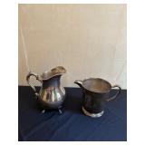 Pair of Silver-Plated Creamers with Handles