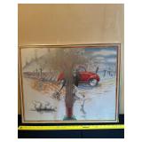 Framed Artwork by Myers, 1988