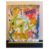 Hand-Painted Tin Ceiling Panel Artwork