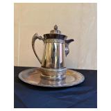 Silver-Plated Coffee Pot and Tray Set