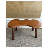 Handcrafted Wooden Bench with Organic Shape