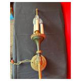 Wall-Mounted Three-Light Sconce in Brass Finish