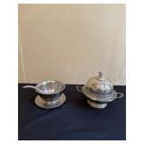 Silver-Plated Serving Set w Ladle and Domed Dish