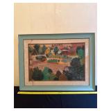 Framed Watercolor Landscape Signed by Artist