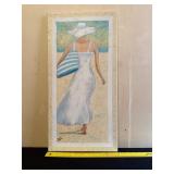 Elaine Waters Signed Beach Scene Painting