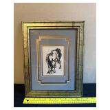 Karl J. Feng Original Papercut ï¿½Horseï¿½ in Frame