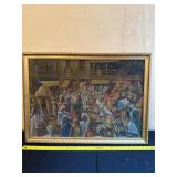 Oil Painting of a Middle Eastern Market Scene