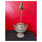 Electrified Metal Urn-Style Lamp Base