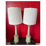 Pair of Crackle Finish Ceramic Table Lamps