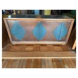 Wooden Sideboard With Decorative Metal Insets