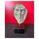 Carved Stone Rock Sculpture with Base